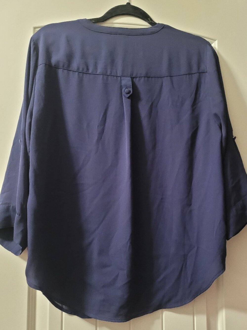 Torrid XL Womens Top Navy Blue Dressy 3/4 Sleeves - Picture 2 of 4